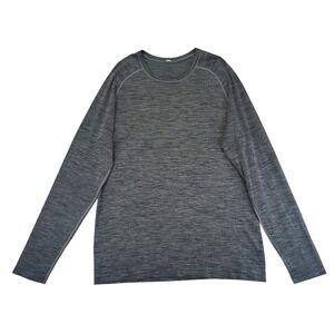 Lululemon Metal Vent Tech Shirt Mens Long Sleeve Crew Neck Athletic Gray Large